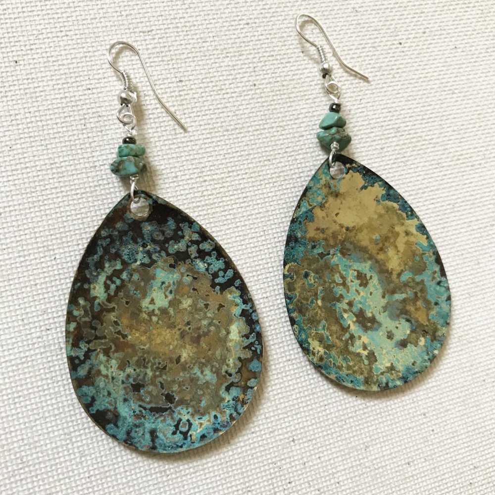 Lure Turquoise Gemstone Earrings Ocean Sea Mermaid Summer Fishing Beach Sailing - Picture 3 of 5